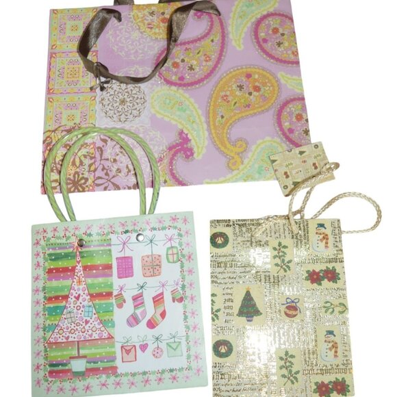 Vintage y2k 9 Piece Gift Bag Tissue Bundle Birthday Christmas All Occasion Party - Picture 4 of 5